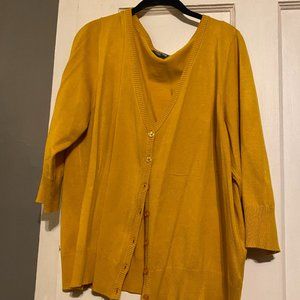 Modcloth yellow cardigan - size 3X
